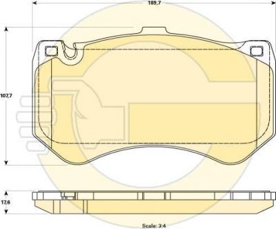 Girling 6119079 Колодки тормозные MERCEDES C218/W212/W222 63 AMG передние