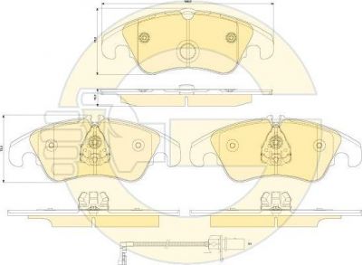 Girling 6119161 комплект тормозных колодок, дисковый тормоз на AUDI Q5 (8R)