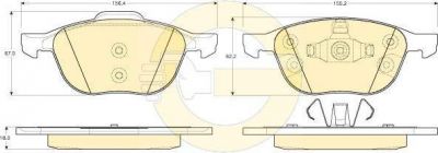 Girling 6119392 комплект тормозных колодок, дисковый тормоз на FORD FOCUS III Turnier