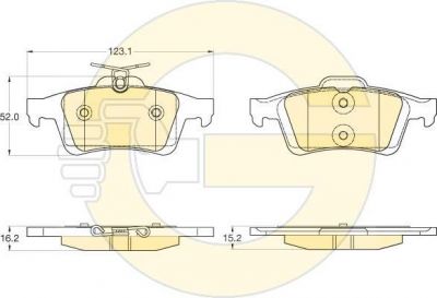 Girling 6120332 комплект тормозных колодок, дисковый тормоз на FORD FOCUS III Turnier