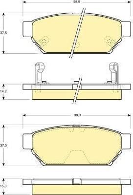 Girling 6130459 комплект тормозных колодок, дисковый тормоз на MITSUBISHI COLT IV (CA_A)