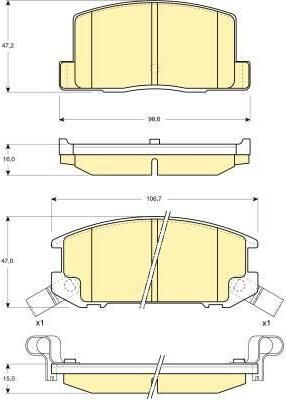 Girling 6130589 комплект тормозных колодок, дисковый тормоз на TOYOTA MR 2 III (ZZW3_)