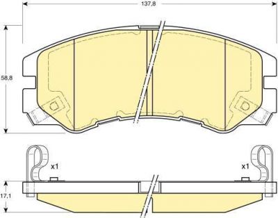 GIRLING Колодки тормозные OPEL FRONTERA/MONTEREY 91-98 передние (572348, 6131629)