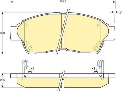 Girling 6132079 комплект тормозных колодок, дисковый тормоз на TOYOTA PICNIC (_XM10)