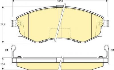 Girling 6132119 комплект тормозных колодок, дисковый тормоз на SSANGYONG KORANDO (KJ)