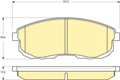 GIRLING Колодки тормозные перед. Maxima 88-94 Maxima 95-00 Maxima 97-> TIIDA 97-- без датч (4106089E91, 6133909)
