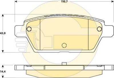 GIRLING Колодки тормозные задние MAZDA 6 05- (GPYB2643Z, 6135179)