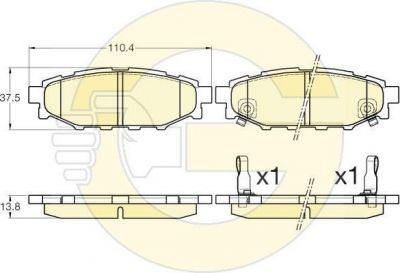 Girling 6135686 комплект тормозных колодок, дисковый тормоз на TOYOTA GT 86 купе (ZN6_)