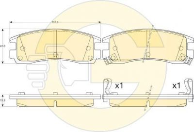 Girling 6140989 комплект тормозных колодок, дисковый тормоз на CHEVROLET ALERO