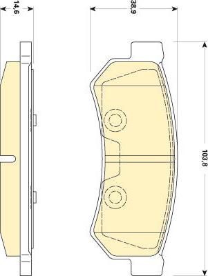 GIRLING Колодки тормозные CHEVROLET LACETTI 05-/DAEWOO NUBIRA задние (96800089, 6141789)