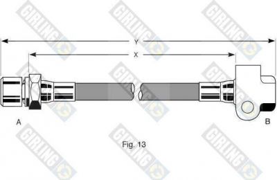 Girling 9001227 тормозной шланг на OPEL MONZA A (22_)