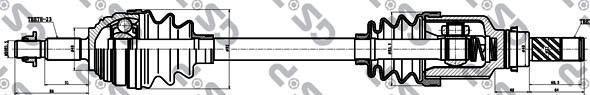 GSP 250353 Привод в сборе RENAULT LOGAN/CLIO 1.4-1.6 06- лев. (8200499585)