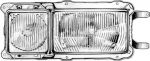 Hella 1EE 003 737-381 основная фара на VW SCIROCCO (53B)