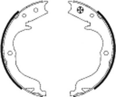 HELLA Колодки тормозные комплект, стояночная тормозная система (8DA 355 050-041)