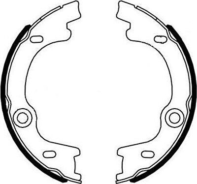 Hella 8DA 355 050-881 комплект тормозных колодок, стояночная тормозная с на KIA CARENS III (UN)
