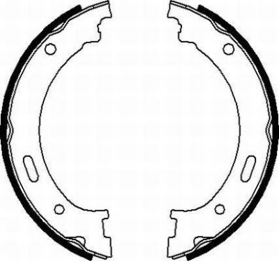 Hella 8DA 355 050-901 комплект тормозных колодок, стояночная тормозная с на JEEP GRAND CHEROKEE III (WH, WK)