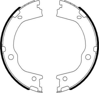 Hella 8DA 355 050-931 комплект тормозных колодок, стояночная тормозная с на HYUNDAI SANTA FE II (CM)