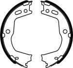 Hella 8DA 355 050-981 комплект тормозных колодок, стояночная тормозная с на HYUNDAI GENESIS купе
