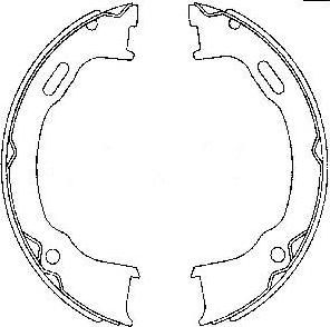 Hella 8DA 355 051-241 комплект тормозных колодок, стояночная тормозная с на JEEP CHEROKEE (KJ)