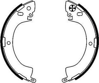 Hella 8DB 355 000-821 комплект тормозных колодок на MITSUBISHI L 300 фургон (P0_W, P1_W, P0_V, P1_V, P_2V, P2_W)