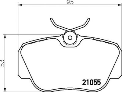 Hella 8DB 355 006-181 комплект тормозных колодок, дисковый тормоз на MERCEDES-BENZ 190 (W201)