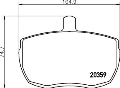Hella 8DB 355 006-361 комплект тормозных колодок, дисковый тормоз на FORD TRANSIT c бортовой платформой/ходовая часть (V_ _)