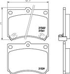 Hella 8DB 355 006-481 комплект тормозных колодок, дисковый тормоз на MAZDA 323 C IV (BG)