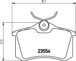 Hella 8DB 355 006-831 комплект тормозных колодок, дисковый тормоз на RENAULT MEGANE III Наклонная задняя часть (BZ0_)