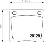 Hella 8DB 355 007-181 комплект тормозных колодок, дисковый тормоз на NISSAN CHERRY II купе (N10)