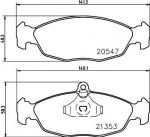 HELLA КОМПЛЕКТ ТОРМОЗНЫХ КОЛОДОК, ДИСКОВЫЙ ТОРМОЗ (8DB 355 007-531)