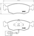 Hella 8DB 355 007-741 комплект тормозных колодок, дисковый тормоз на FORD SCORPIO I (GAE, GGE)