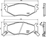 Hella 8DB 355 008-211 комплект тормозных колодок, дисковый тормоз на CHRYSLER SARATOGA