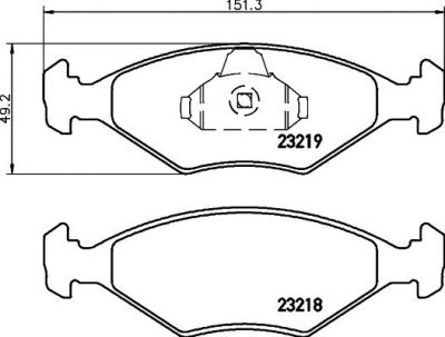 Hella 8DB 355 008-381 комплект тормозных колодок, дисковый тормоз на FIAT PALIO Weekend (178DX)