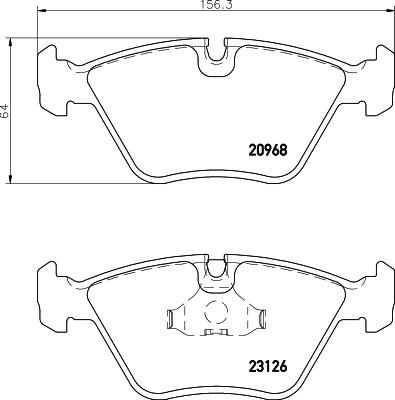 Hella 8DB 355 008-971 комплект тормозных колодок, дисковый тормоз на JAGUAR XJ купе