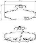 Hella 8DB 355 009-571 комплект тормозных колодок, дисковый тормоз на SSANGYONG KORANDO (KJ)