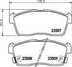 Hella 8DB 355 009-631 комплект тормозных колодок, дисковый тормоз на SUZUKI IGNIS II