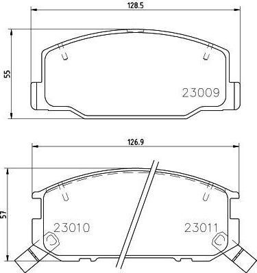 Hella 8DB 355 009-831 комплект тормозных колодок, дисковый тормоз на TOYOTA PREVIA (TCR2_, TCR1_)