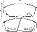 Hella 8DB 355 009-981 комплект тормозных колодок, дисковый тормоз на HONDA INTEGRA купе (DC2, DC4)