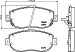 Hella 8DB 355 010-151 комплект тормозных колодок, дисковый тормоз на LEXUS IS I (JCE1_, GXE1_)