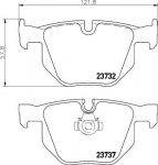 HELLA Колодки тормозные E90/E91/E60/E61/E70/E71 задние (34216763043, 8DB 355 010-471)