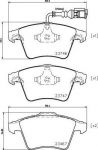 HELLA КОМПЛЕКТ ТОРМОЗНЫХ КОЛОДОК, ДИСКОВЫЙ ТОРМОЗ (8DB 355 011-441)