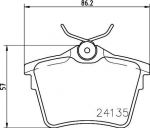 Hella 8DB 355 011-501 комплект тормозных колодок, дисковый тормоз на PEUGEOT 407 (6D_)