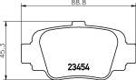 Hella 8DB 355 011-551 комплект тормозных колодок, дисковый тормоз на NISSAN MICRA II (K11)