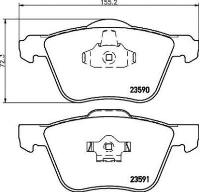 Hella 8DB 355 011-571 комплект тормозных колодок, дисковый тормоз на VOLVO XC90 I