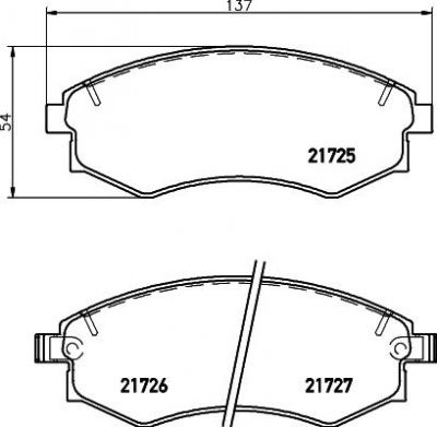 Hella 8DB 355 012-161 комплект тормозных колодок, дисковый тормоз на SSANGYONG REXTON (GAB_)