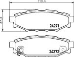 Hella 8DB 355 012-261 комплект тормозных колодок, дисковый тормоз на TOYOTA GT 86 купе (ZN6_)