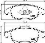 HELLA КОМПЛЕКТ ТОРМОЗНЫХ КОЛОДОК, ДИСКОВЫЙ ТОРМОЗ (8DB 355 013-341)