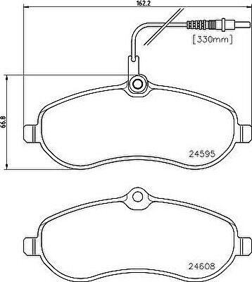 Hella 8DB 355 013-411 комплект тормозных колодок, дисковый тормоз на PEUGEOT EXPERT Tepee (VF3V_)