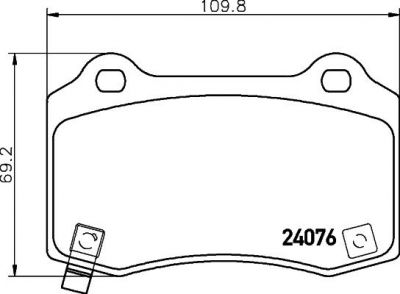 Hella 8DB 355 014-211 комплект тормозных колодок, дисковый тормоз на CHRYSLER 300 C (LX)