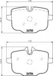 Hella 8DB 355 014-361 комплект тормозных колодок, дисковый тормоз на 5 (F10, F18)